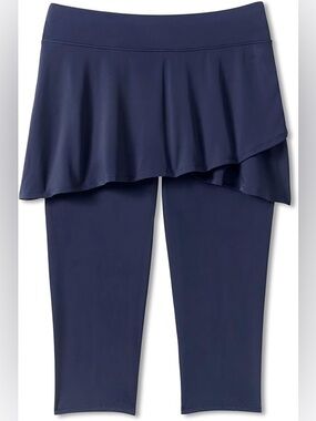 NWOT Swimsuits For All Navy Swim Capri Skirted Pants Size 26 UPF50